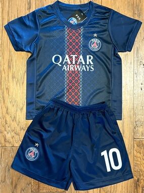 PSG Dembélé Kids Soccer Jersey Set  10 Ousmane Dembélé Toddler Youth 2 Piece Kit